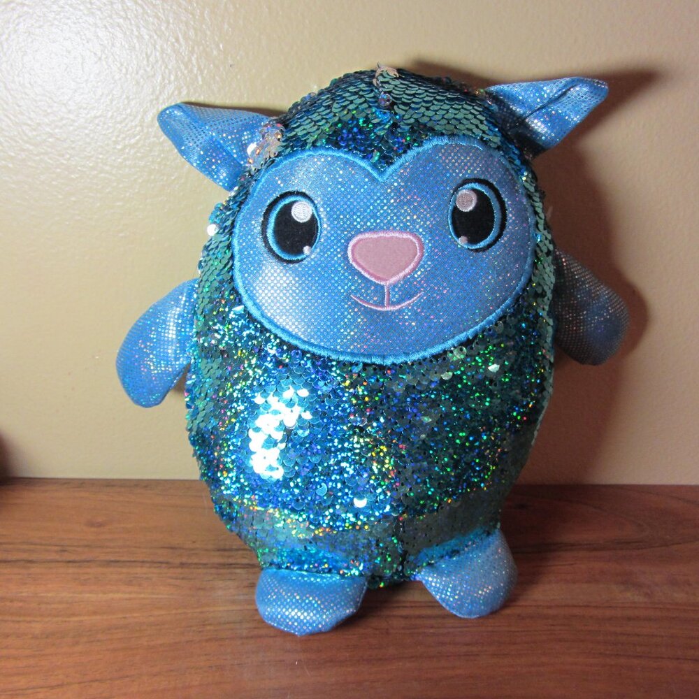 5 for $25 - plush shimmeez sequin blue lamb lainey stuffed animal (w3587)